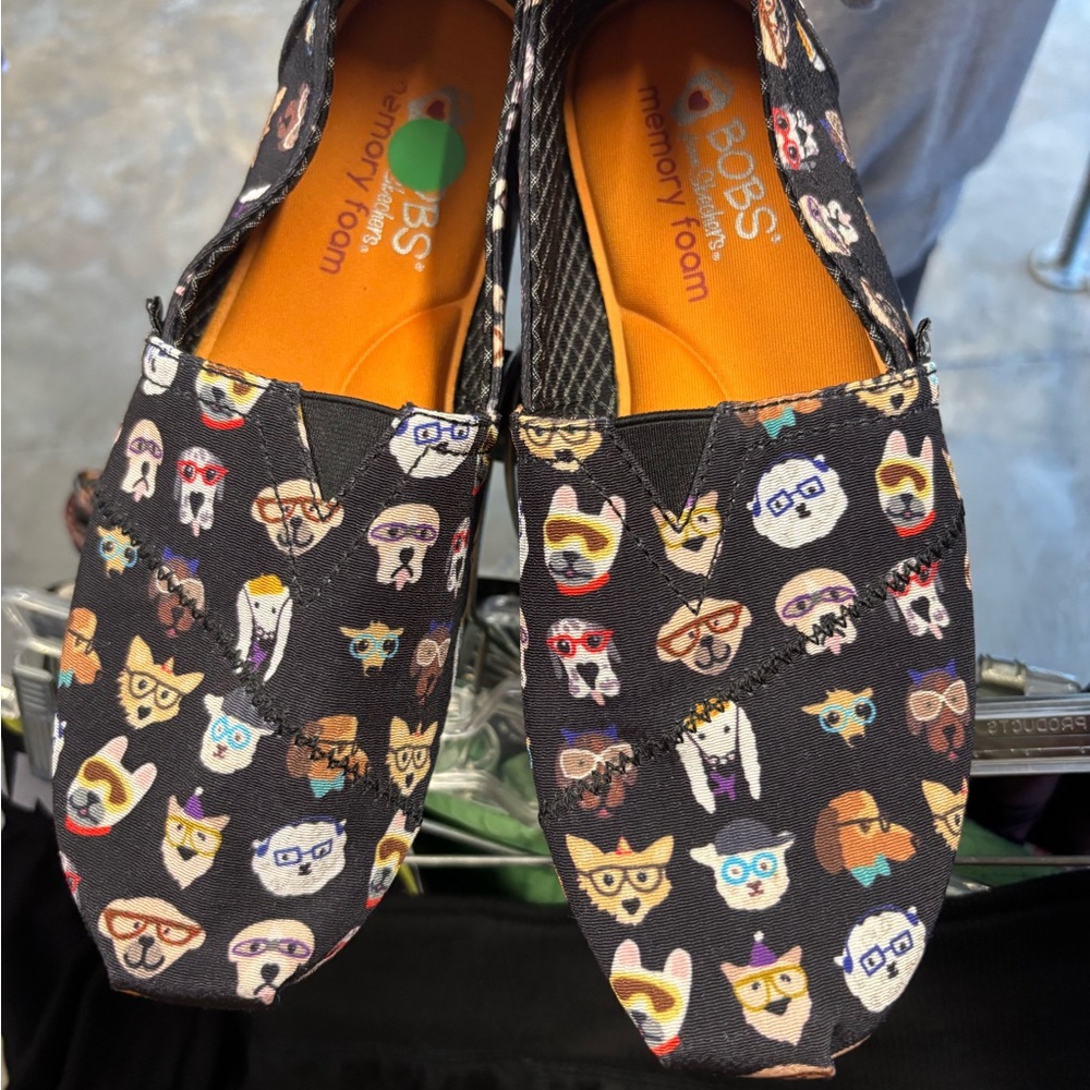 Dog Print Black Loafers